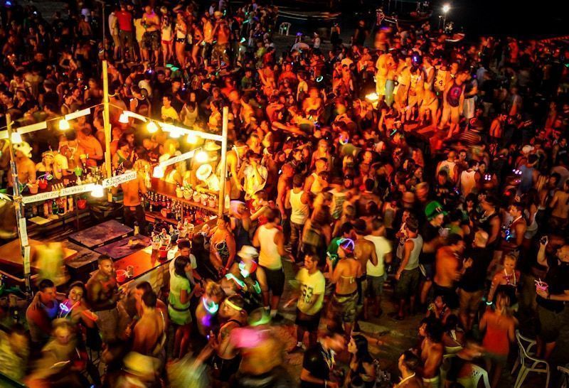 Zona de festas de Koh Phangan