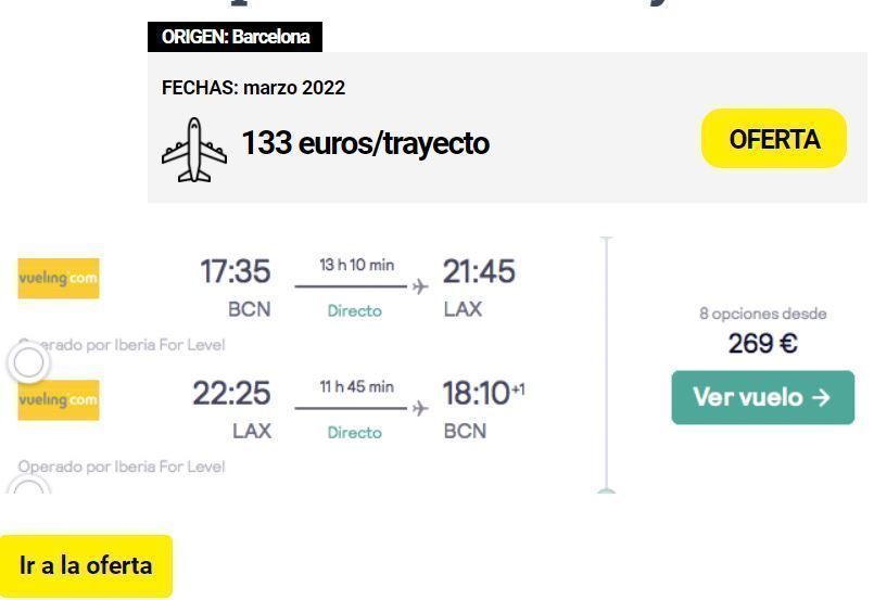 vuelos barato Los Angeles