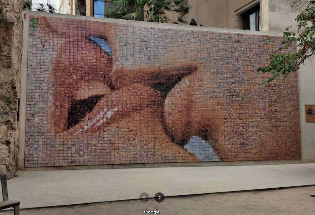 kiss freedom wall Barcelona, arte urbana