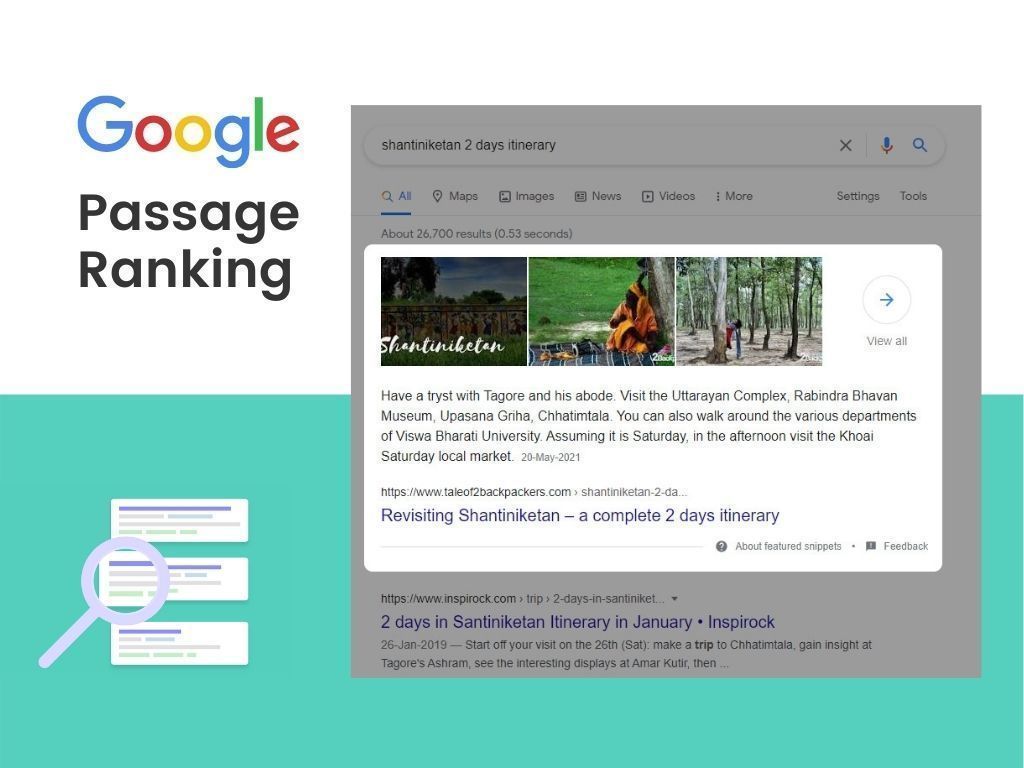 Clasificación de pasajes de Google