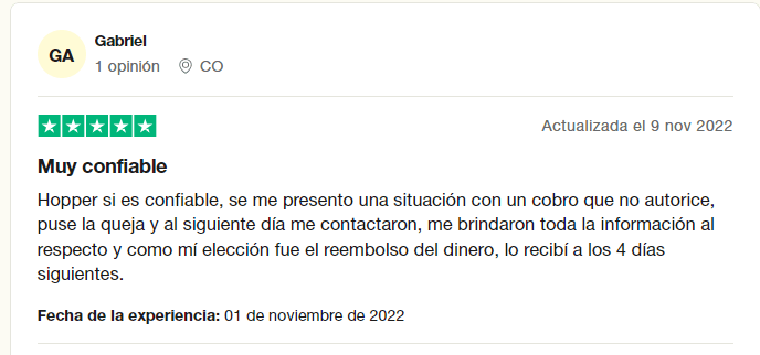 Hopper es confiable